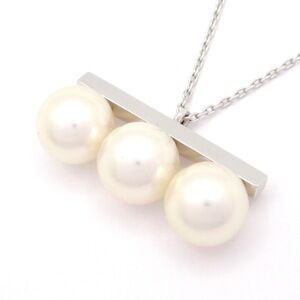 Tasaki Balance Neo Pendant Necklace P-16850 18K White Gold Akoya Pearl